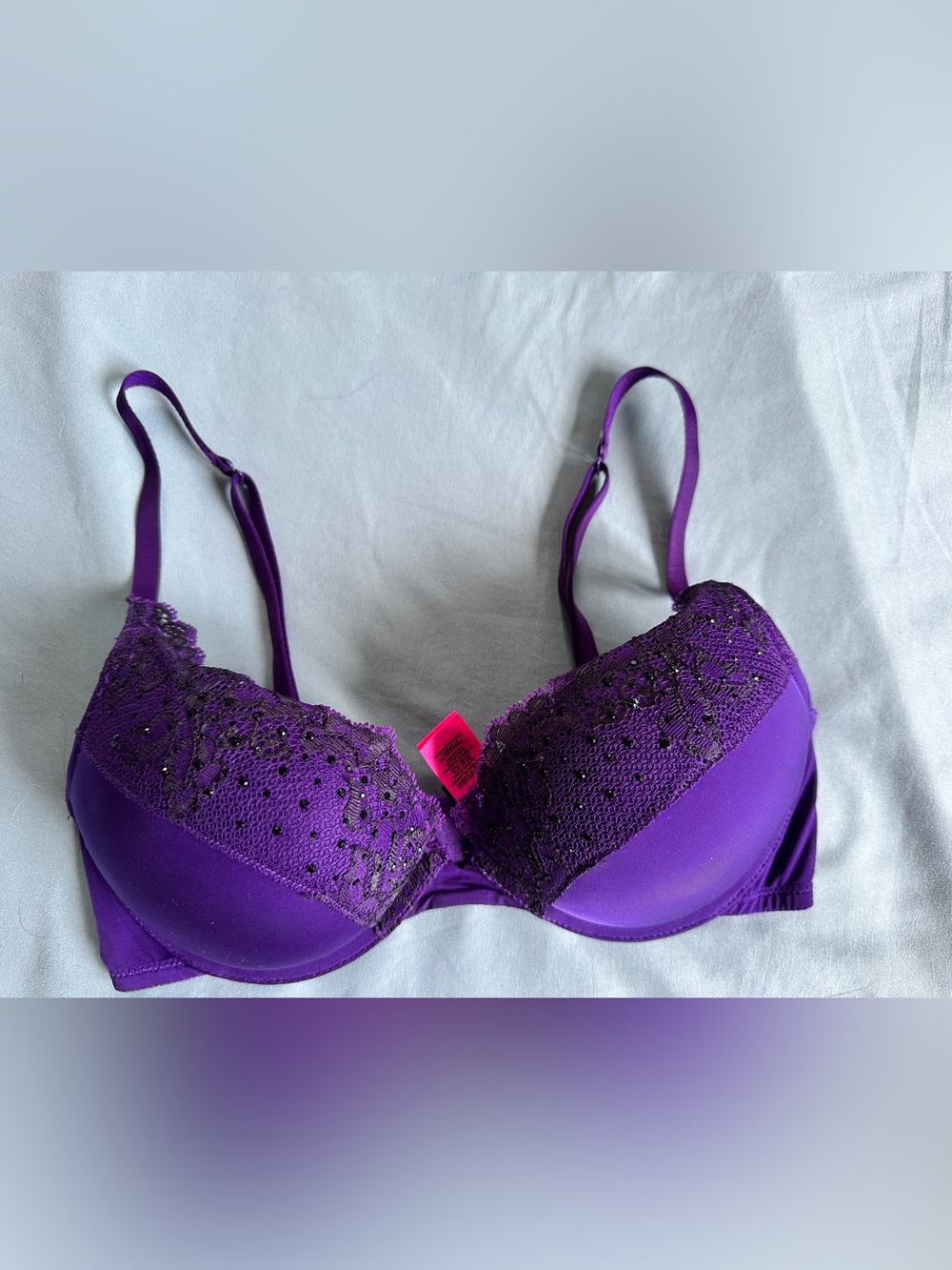 La SENZA hello sugar, Purple Lace-Embellished Push-Up Bra